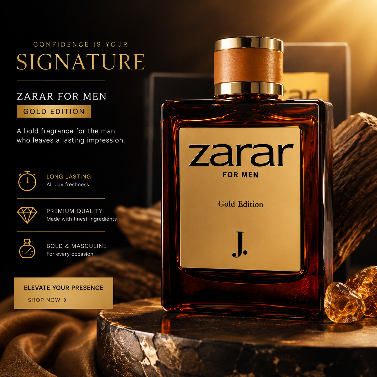 ZARAR Gold Edition 100ml – Premium Long Lasting